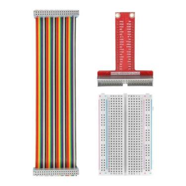 Imagem de Adaptador Placa GPIO 40 Pinos + Cabo Flat Fêmea x Fêmea para Raspberry