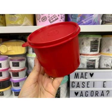 Imagem de Tupperware Redondinha 500 ml Vermelha Importada - Armazenamento
