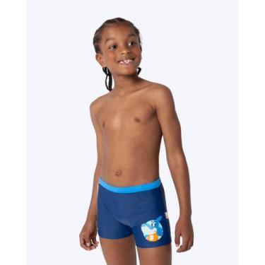 Imagem de Sunga Boxer Tubarão Futevôlei Infantil Masculino Puket 110401249, Azul