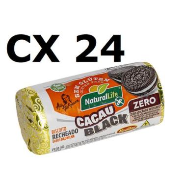 Imagem de Biscoito Cacau Black Recheio de Baunilha Zero Açúcar S/ Glúten Vegano 