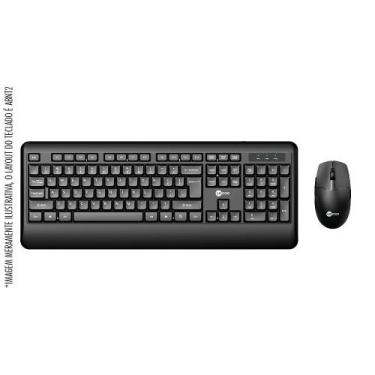 Imagem de Kit Teclado Membrana, Padrão ABNT2 e Mouse Sem Fio 1.200 DPI Lecoo KW2