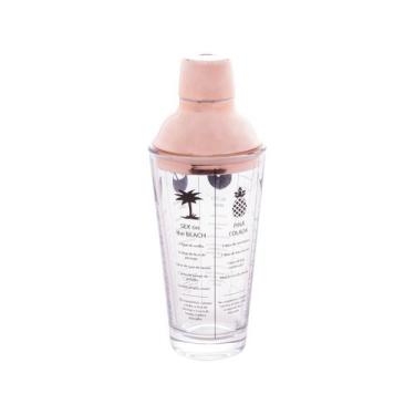 Imagem de Coqueteleira com Tampa Coimbra em Vidro 420ml Rosê 7629 Lyor