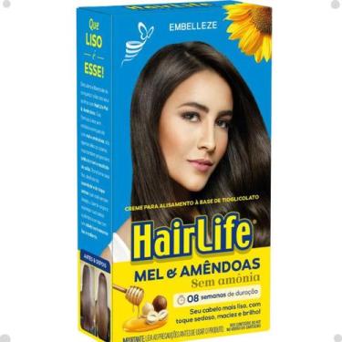 Imagem de Creme Para Alisamento Tioglicolato Embelleze HairLife Mel e Amêndoas
