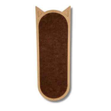 Imagem de Arranhador Para Gatos De Parede Sisal Carpete MDF Gatificação Econômic