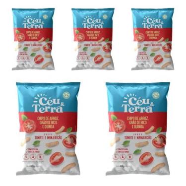 Imagem de 5 Pacotes Chips de Arroz Grão de Bico e Quinoa 40g Sabores Sabores:Ceb
