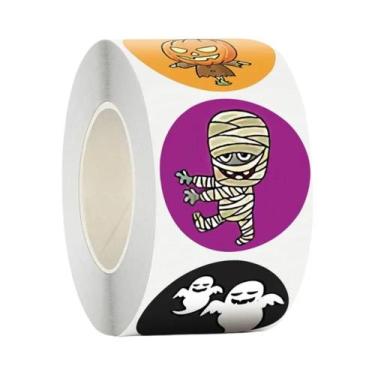 Imagem de Adesivos De Abóbora E Fantasma De Halloween 100-500 Peças 1 Polegada D