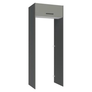 Imagem de Porta-geladeira 83 Cm 1 Porta Basculante Cinza/branco/cinza Agata Made