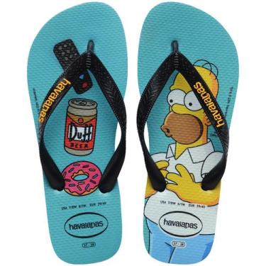 Imagem de Havaianas Simpsons Azul Tradicional Preta tamanho:33/34Cor:Azul Tradic
