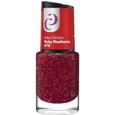 Imagem de Esmalte Cora O Melhor 10ml New Glitter Ruby Radiante nº473