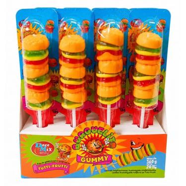 Imagem de Bala de Gelatina Doce Mix Burger Display 20x18g