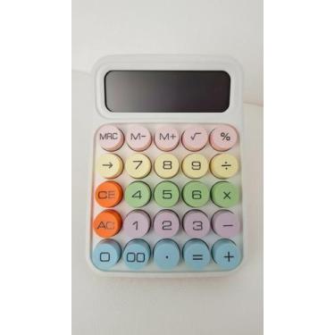 Imagem de Calculadora Colorida de Mesa 12 Dígitos Branca - Congratulations Store
