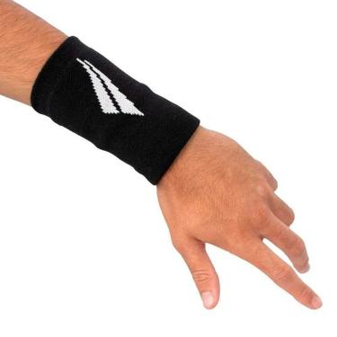 Imagem de Munhequeira Atoalhada para Beach Tennis com Absorção de Suor e Tecnologia Dry Preto Penalty