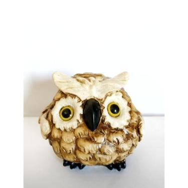 Imagem de Coruja Bolinha Cofre Em Gesso Decoração E Enfeite - RD Store
