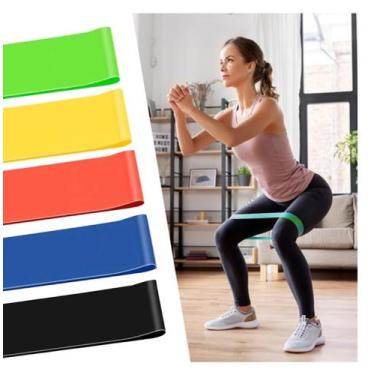 Imagem de Faixa Lehmox Kit Fisioterapia Exercicio Mini Band Completo