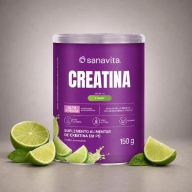 Imagem de Creatina Pó Monohidratada E Micronizada Sanavita 150g Limão, Limão