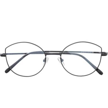 Imagem de Armação Óculos de Grau Feminina Gatinho Sereia 2.0 Preta-Feminino