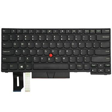 Imagem de AUTENS Teclado dos EUA para laptop Lenovo ThinkPad L380 L390 E490 E495 T490 L490 E480 E485 L480 T480s R480 R490 T14 Gen 2 Gen 2 Substituição preto (sem retroiluminação)