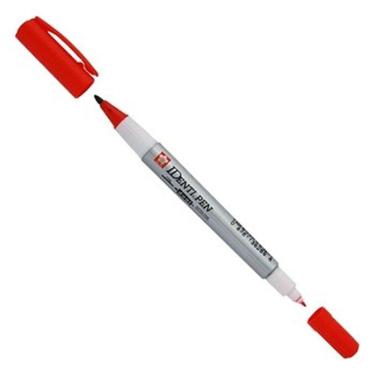 Imagem de Caneta Marcador Permanente Identi Pen Ponta Dupla 1.0 / 0.4Mm Vermelho - Xyk-Bl