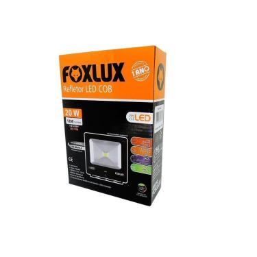 Imagem de Refletor Foxlux Led 20W 6,5K 30000H Preto