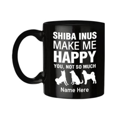 Imagem de Caneca Shiba Inu personalizada, caneca Shiba Inu, presentes Shiba Inu, presentes Shiba Inu, presentes para amantes de cães Shiba Inu para de Natal Cesta Gag Ideia, copo de café Shiba Inu com nome personalizado
