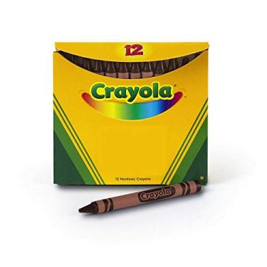 Imagem de Crayola Giz de cera em massa, marrom, tamanho regular, 12 unidades