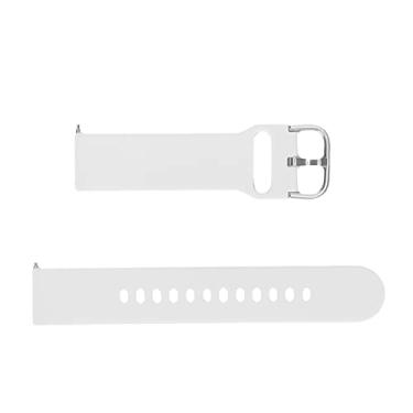Imagem de Cuifati Pulseira Smartwatch, 20 mm pulseira de relógio de silicone acessório Smartwatch para GTS 3 GTS 2 Bip S Bip U (branco)