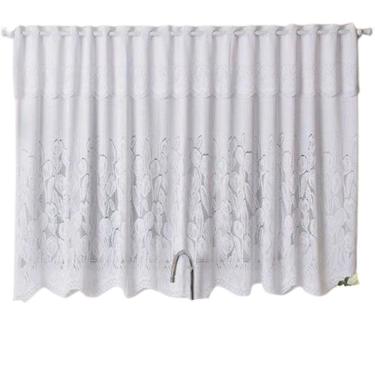 Imagem de Cortina Renda Cozinha Tulipa Branca 2,80larg x 1,50alt