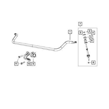Imagem de Mopar 5201 3697AB, Suspension Stabilizer Bar Bushing