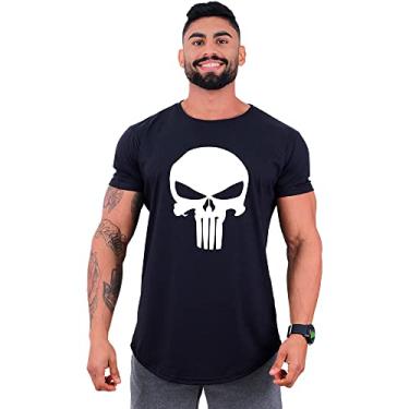 Imagem de Camiseta Longline Masculina MXD Conceito Estampa Caveira Skull Academia