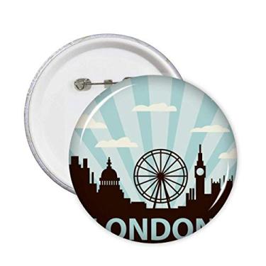 Imagem de Emblema para decoração do Reino Unido Londres contorno dos olhos Reino Unido Broche Emblema 5 peças