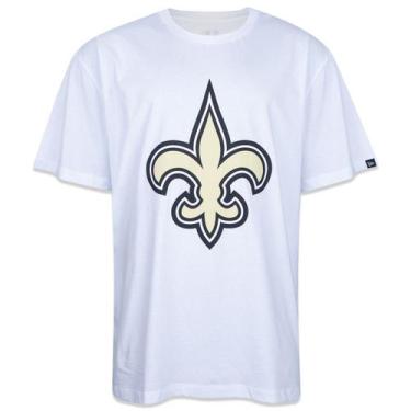 Imagem de Camiseta Plus Size New Orleans Saints Nfl Branco Preto New Era
