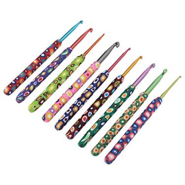 Imagem de Alça de agulha de crochê, agulhas de crochê ergonômicas para mãos com artrite para aliviar o estresse para iniciantes