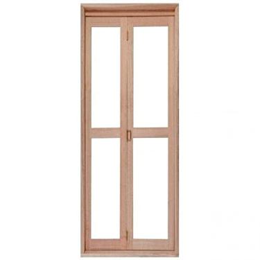 Imagem de Portas Camarão para Vidros Inteiros Sanfona à Direita Rondosul Natural