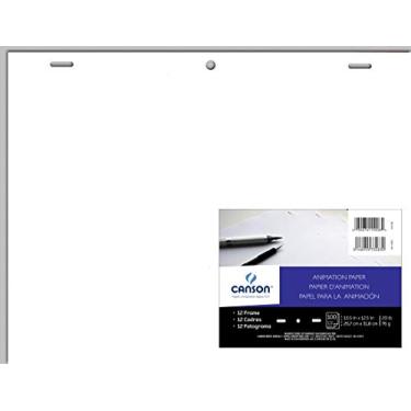 Imagem de Canson Papel de animação translúcido perfurado Acme da série Artista, 12 molduras, 9 kg, 10,5 x 12,5 polegadas, 100 folhas