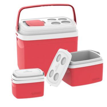 Imagem de Combo Caixa Térmica 32 - 12 - 5 Litros Cooler Alimentos Bebidas - Sopr
