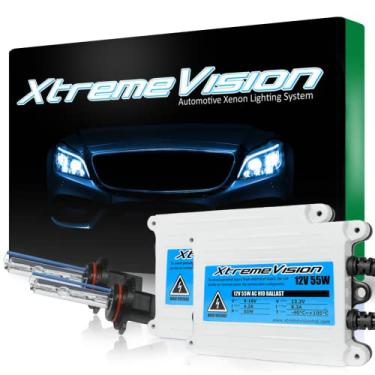 Imagem de XtremeVision Pacote de xenon CA 9005 30K 55W - reator AC fino - HB3, 9011 - Lâmpadas de xenon azul profundo - 1 par