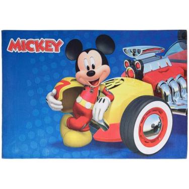 Imagem de Tapete Infantil Mickey Retangular Joy Disney - Piloto 70X100cm Jolitex