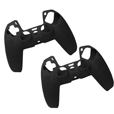 Imagem de TwiHill CapaGamepad à Prova de Poeira Silicone para PS5 (2 Pretas)