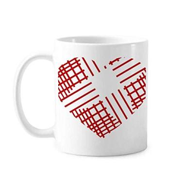 Imagem de Caneca vermelha de cerâmica para café e porcelana do Dia dos Namorados