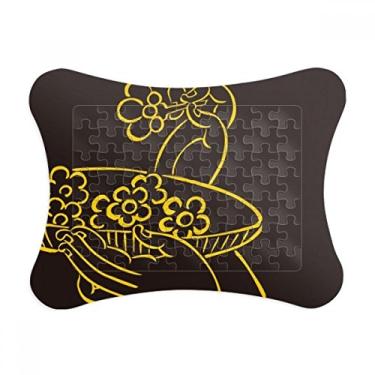 Imagem de Religion Customs Hand Flower Plate Puzzle Frame Decoração de imagem Enfeite de jogo de quebra-cabeça