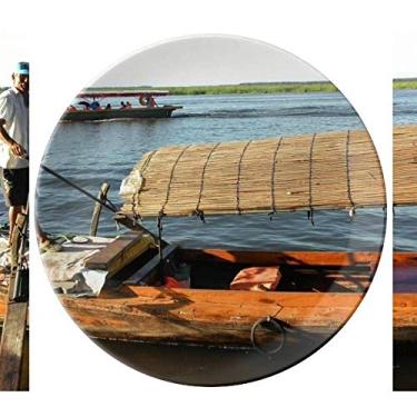 Imagem de Prato de pescador decorativo de porcelana Salver louças de jantar