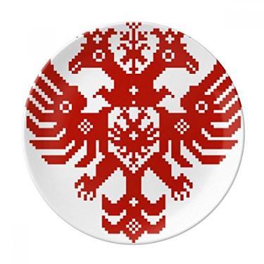 Imagem de Placa de águia com emblema nacional da Rússia de porcelana decorativa Salver louças de jantar