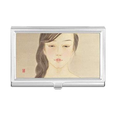 Imagem de Beauty Royal Crown Carteira de bolso para cartão de visita em aquarela chinesa
