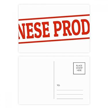 Imagem de Conjunto de cartão postal vermelho chinês selo de produto vermelho padrão cartão postal aniversário correspondência cartão de agradecimento