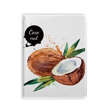 Imagem de Diário de capa macia para caderno de aquarela saudável sabor Coconut Fruit