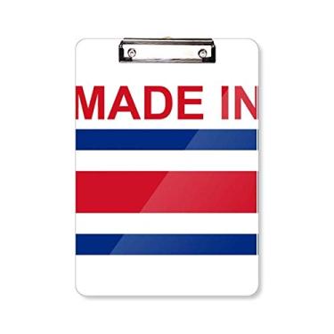 Imagem de Feito na Costa Rica Country Love prancheta pasta bloco de notas placa de apoio A4