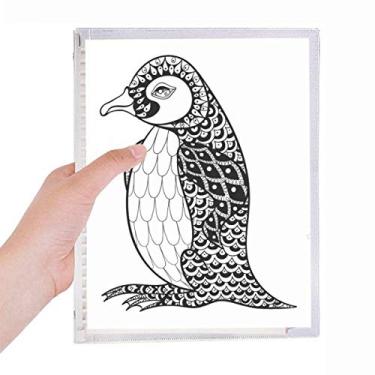 Imagem de Caderno de anotações com tinta humana Pinguim para bebês com folhas soltas e diário recarregável