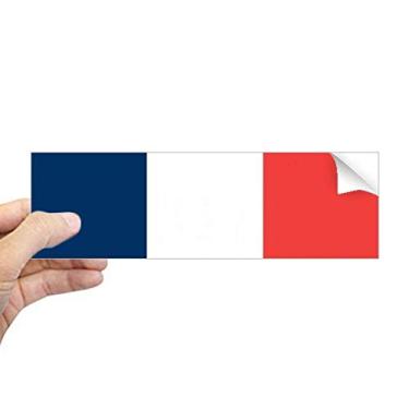 Imagem de DIYthinker Adesivo retangular de para-choque com bandeira nacional da França, país da Europa
