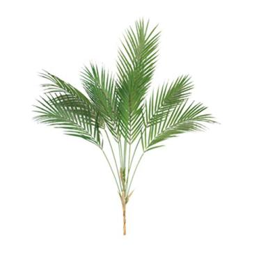 Imagem de Garneck Plantas de palmeiras artificiais, folhas, 5 galhos, falsos, grandes tropicais, folhas de palmeira, imitação, samambaias, decoração de festa de casamento, verde