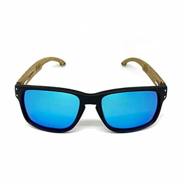 Imagem de YOGATERIA Óculos De Sol Madeira Lente Polarizada Hd Espelhada Floripa 100% Uv 400